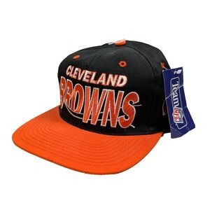 Vintage Cleveland Browns Hat NWT 90s Spellout NFL Snapback